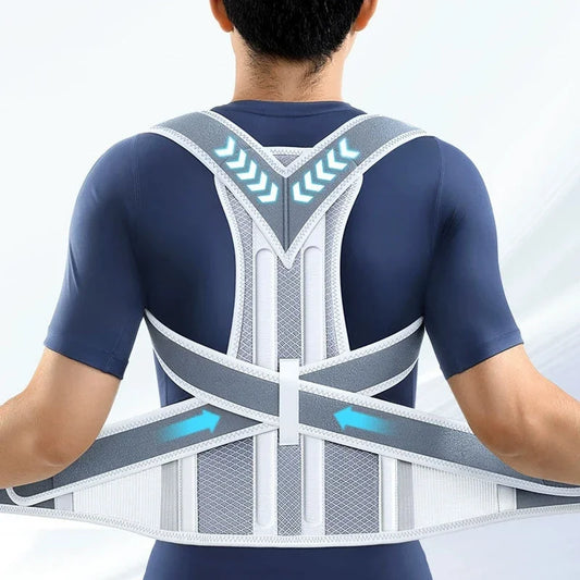 Haltungsgurt für Männer unsichtbar / Invisible posture belt for men"
"Rückengeradehalter unter Hemd / Back straightener under shirt"
"Haltungskorrektur beim Arbeiten / Posture corrector while working"
"Atmungsaktiver Haltungsgürtel / Breathable posture belt