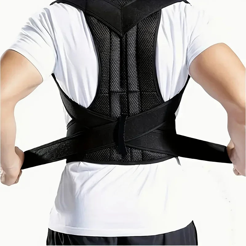 Haltungsgurt für Männer unsichtbar / Invisible posture belt for men"
"Rückengeradehalter unter Hemd / Back straightener under shirt"
"Haltungskorrektur beim Arbeiten / Posture corrector while working"
"Atmungsaktiver Haltungsgürtel / Breathable posture belt