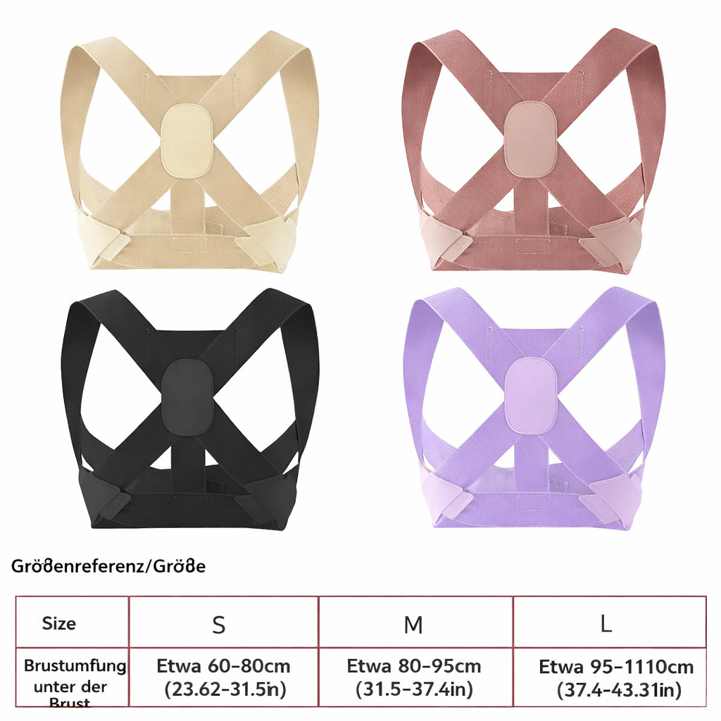 Unsichtbare Haltungskorrektur-Rückenstütze für Damen & Herren