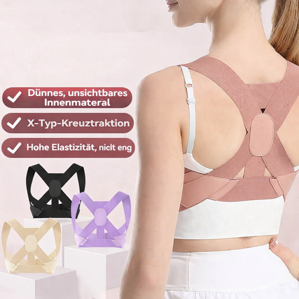 Unsichtbare Haltungskorrektur-Rückenstütze für Damen & Herren