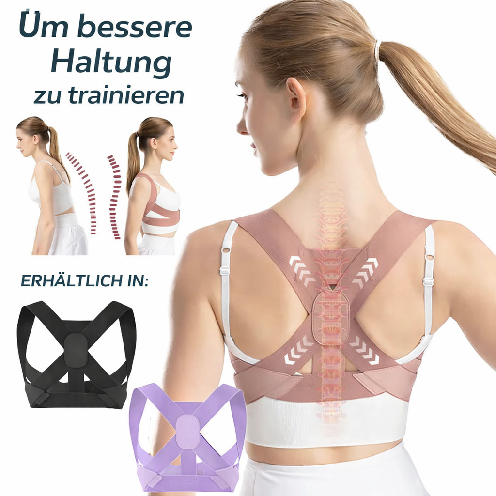 Unsichtbare Haltungskorrektur-Rückenstütze für Damen & Herren